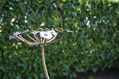 Single Cow Parsley Plant Pin, Garden Art, Bespoke